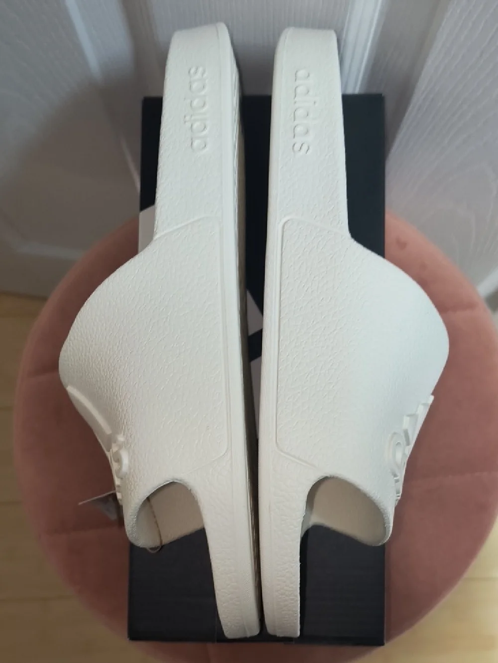 Adidas Adilette Aqua Slides Off White Size 10 NIB